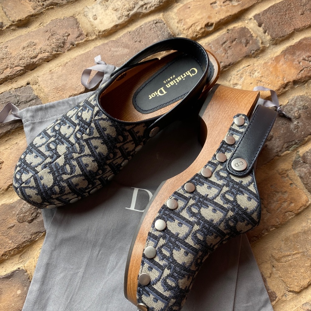 dior oblique clogs mules